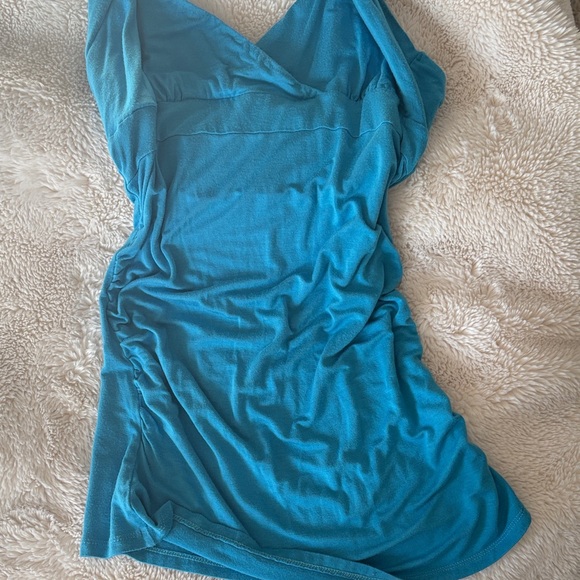 Turquoise Halter One-Piece Top - Picture 3 of 4